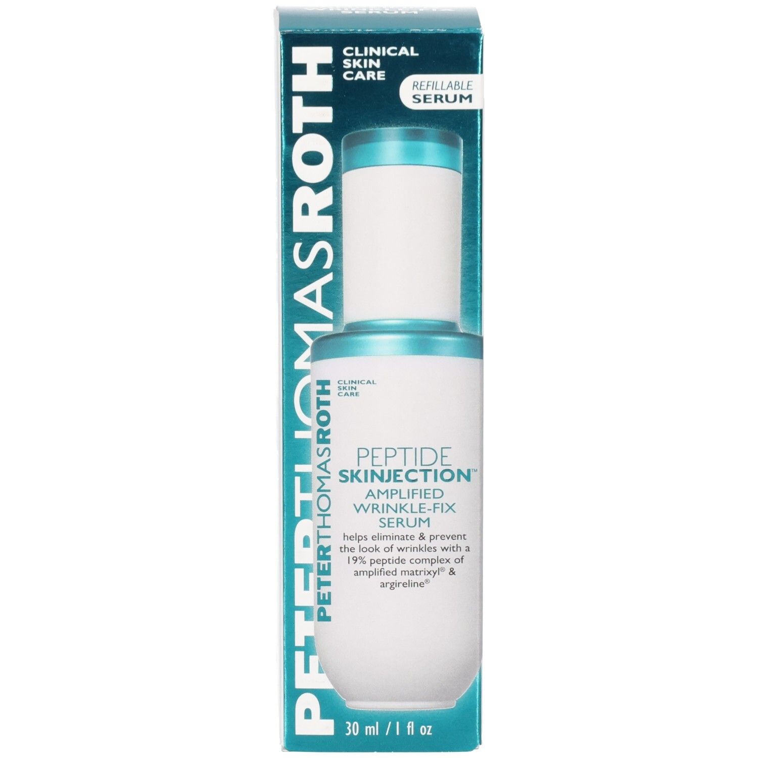 Recharge et flacon de sérum Peter Thomas Roth Peptide Skinjection, 30 ml.