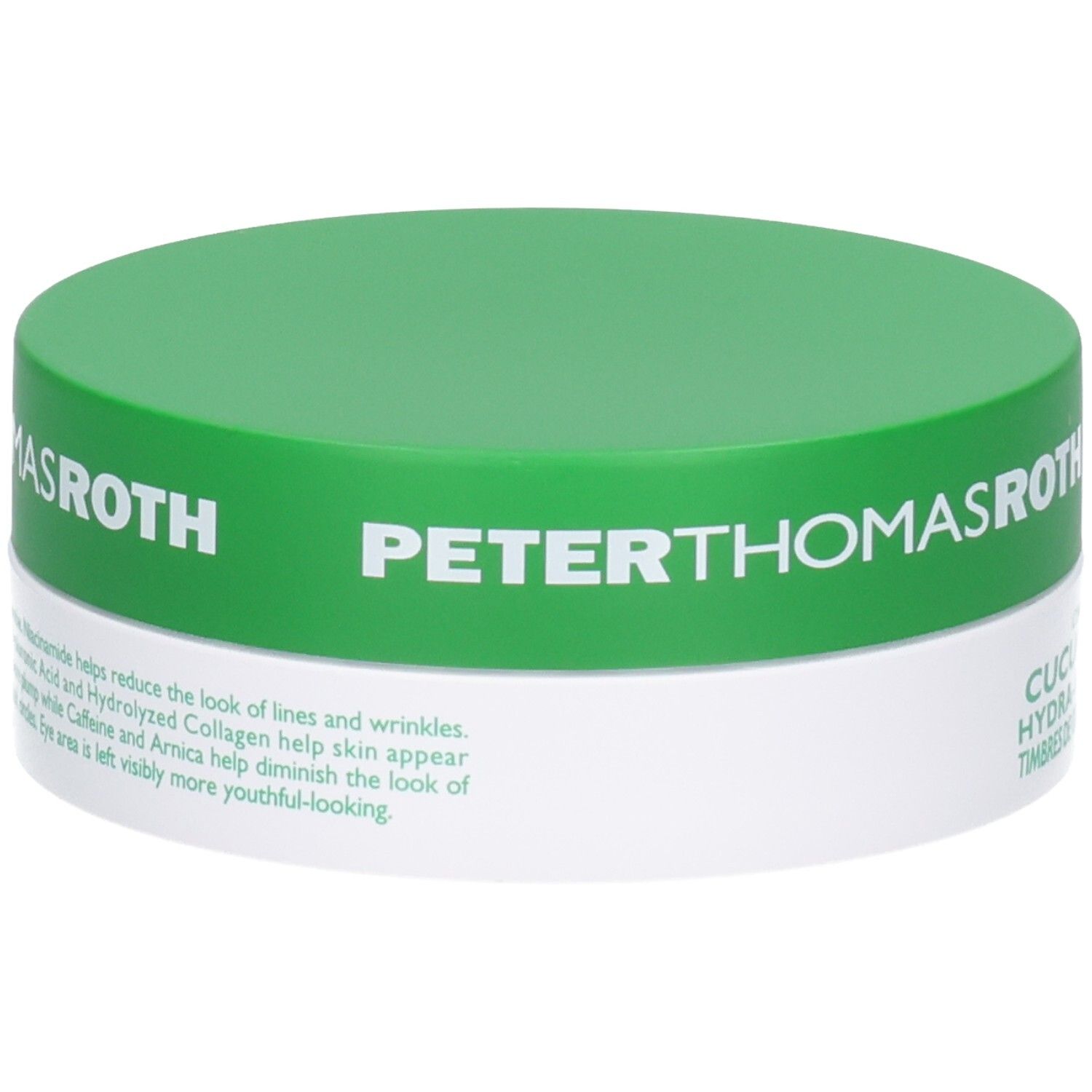 Peter Thomas Roth Cucumber De-Tox Hydra-Gel Eye Patches, dos avec description.