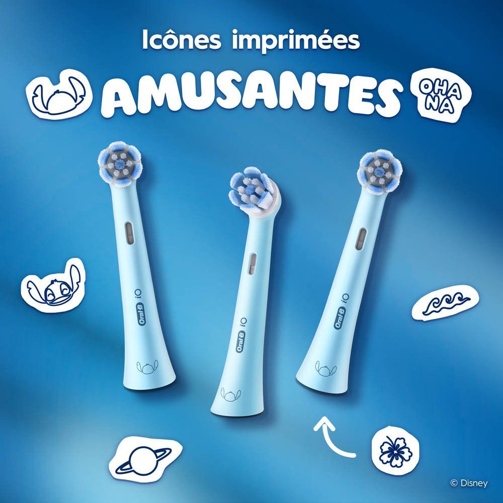Enfant (6+) utilisant une brosse à dents électrique, développée par des dentistes, certifiée E.A.P.D.