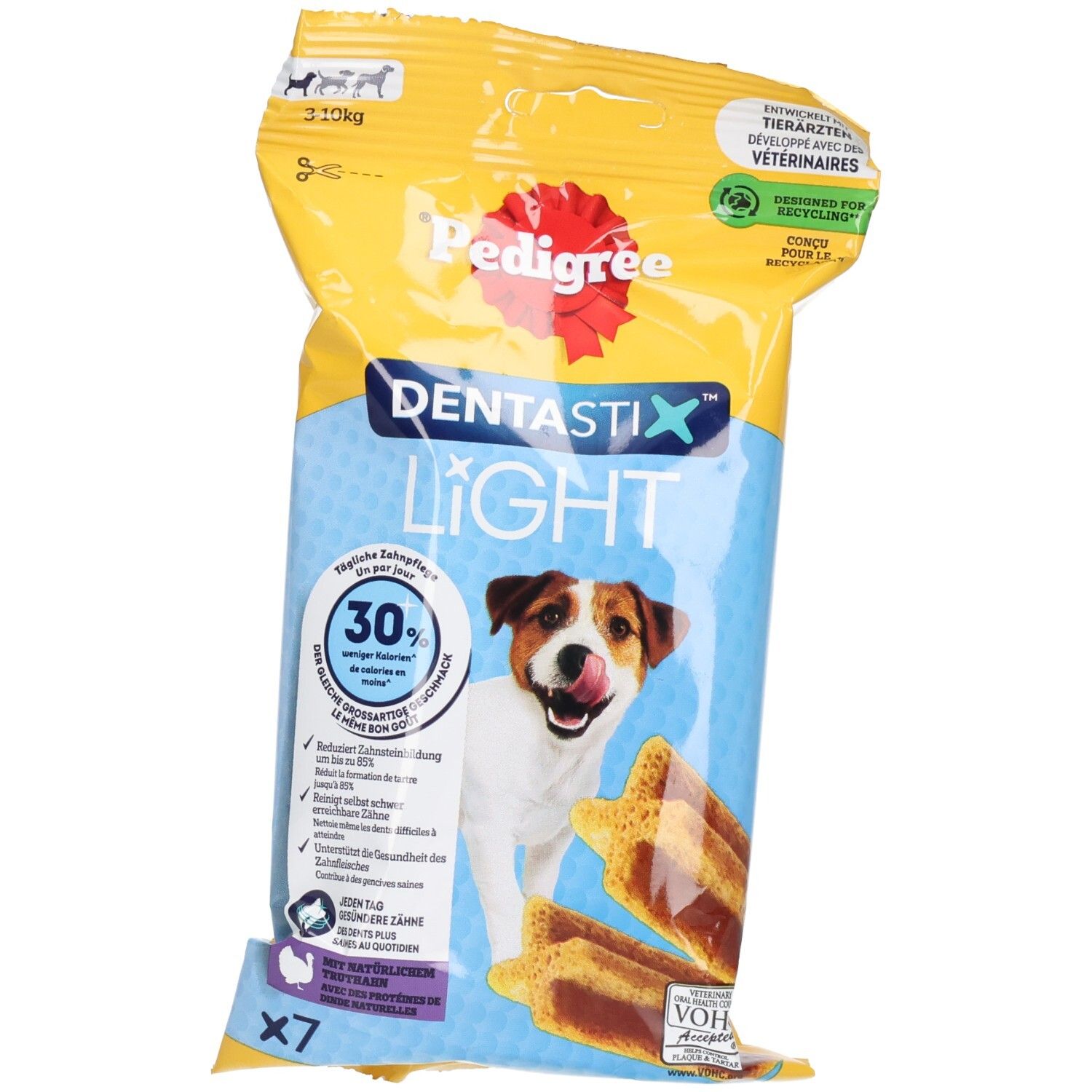 Friandises Pedigree Dentastix Light Mini pour petits chiens, 7 pièces.