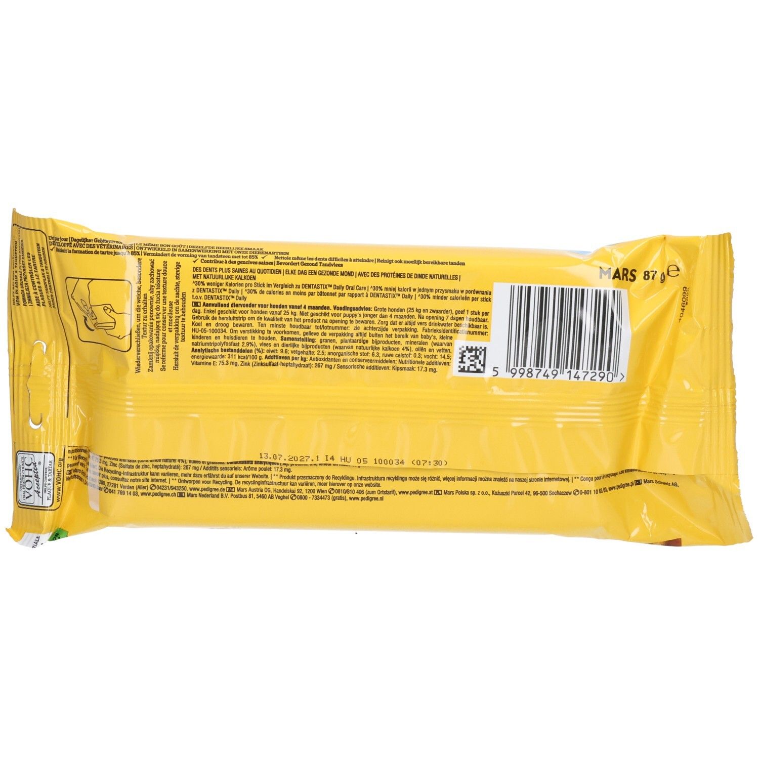 Friandises pour chien Pedigree Dentastix Daily Oral Care, 128g.