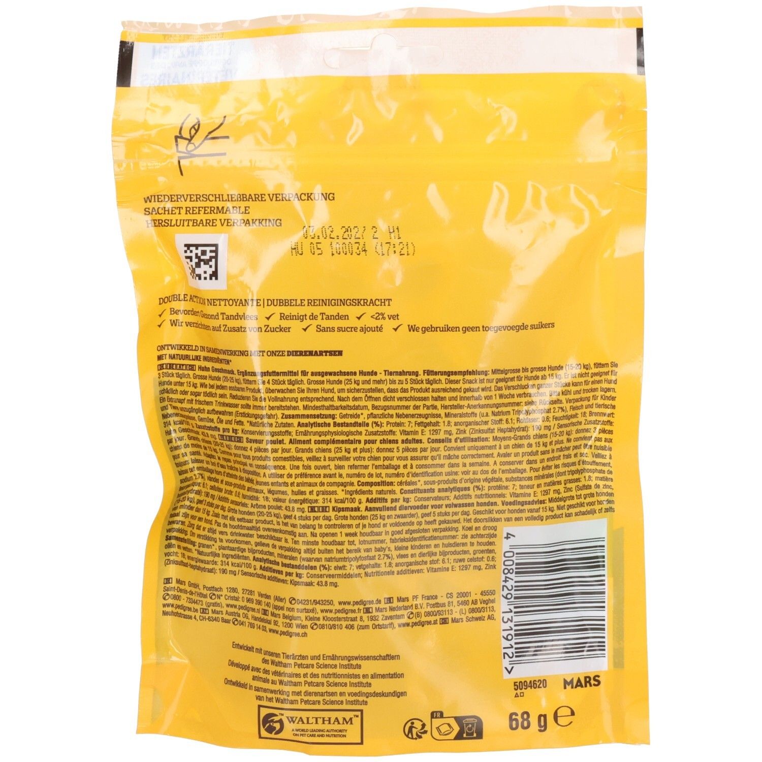 Pedigree Denta Chew Chunks Maxi Poulet Friandises Dentaires pour Chien
