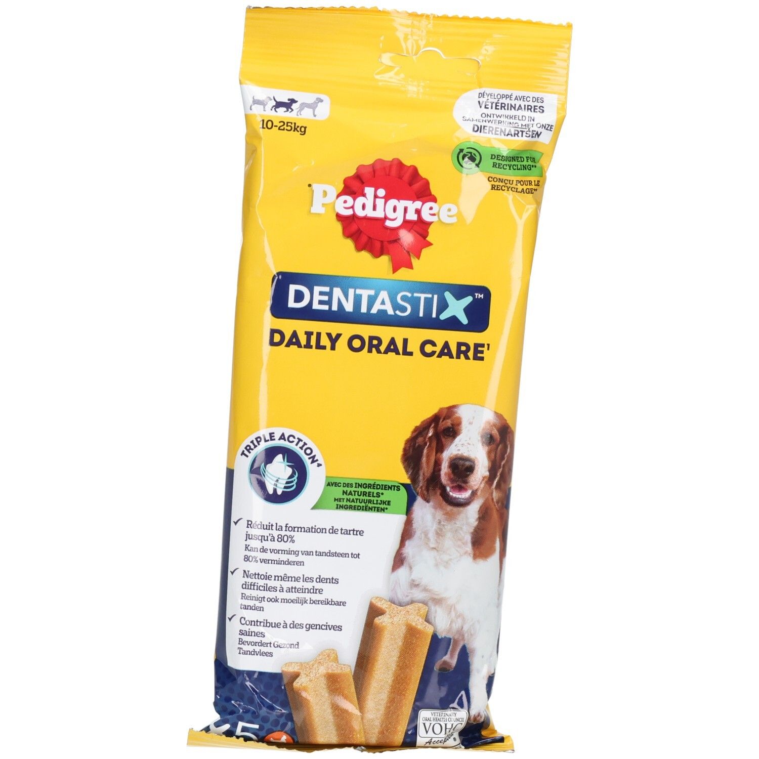 Pedigree Dentastix pour chiens, soin bucco-dentaire quotidien, 5 pièces.