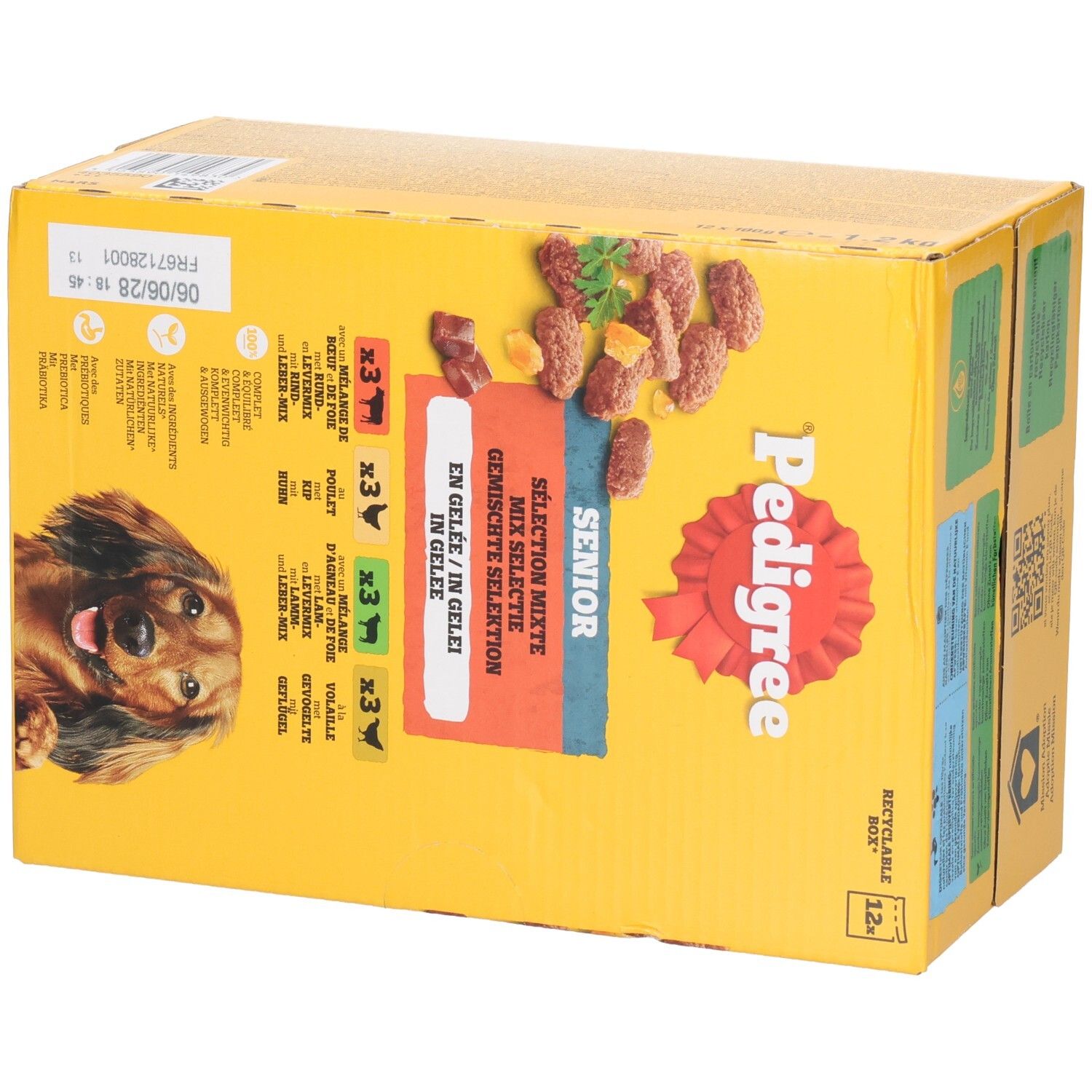 Pedigree Senior Sélection Mixte en Gelée, 12x 100g.