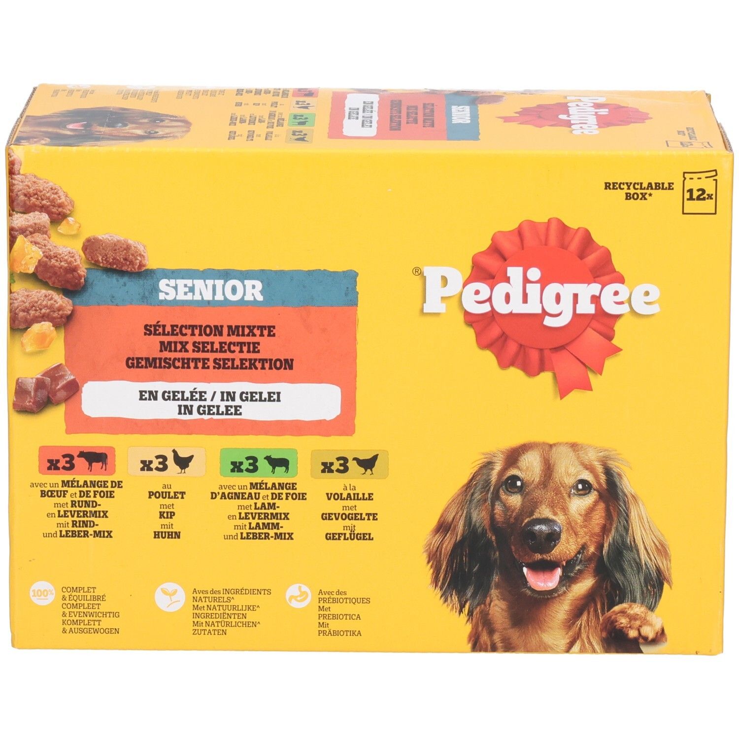 Pedigree Senior Sélection Mixte en Gelée, 12x 100g.