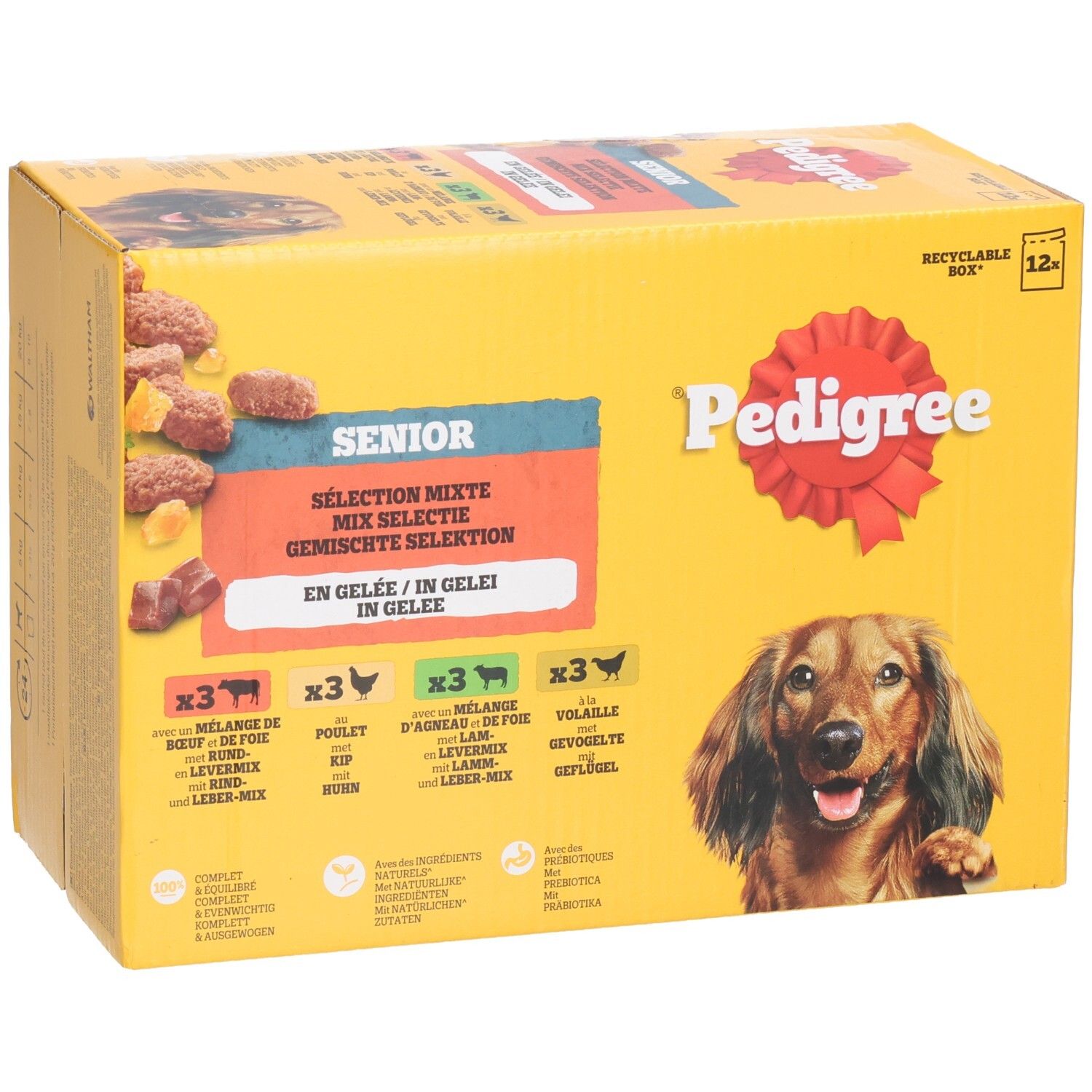Pedigree Senior Sélection Mixte en Gelée, 12x 100g.