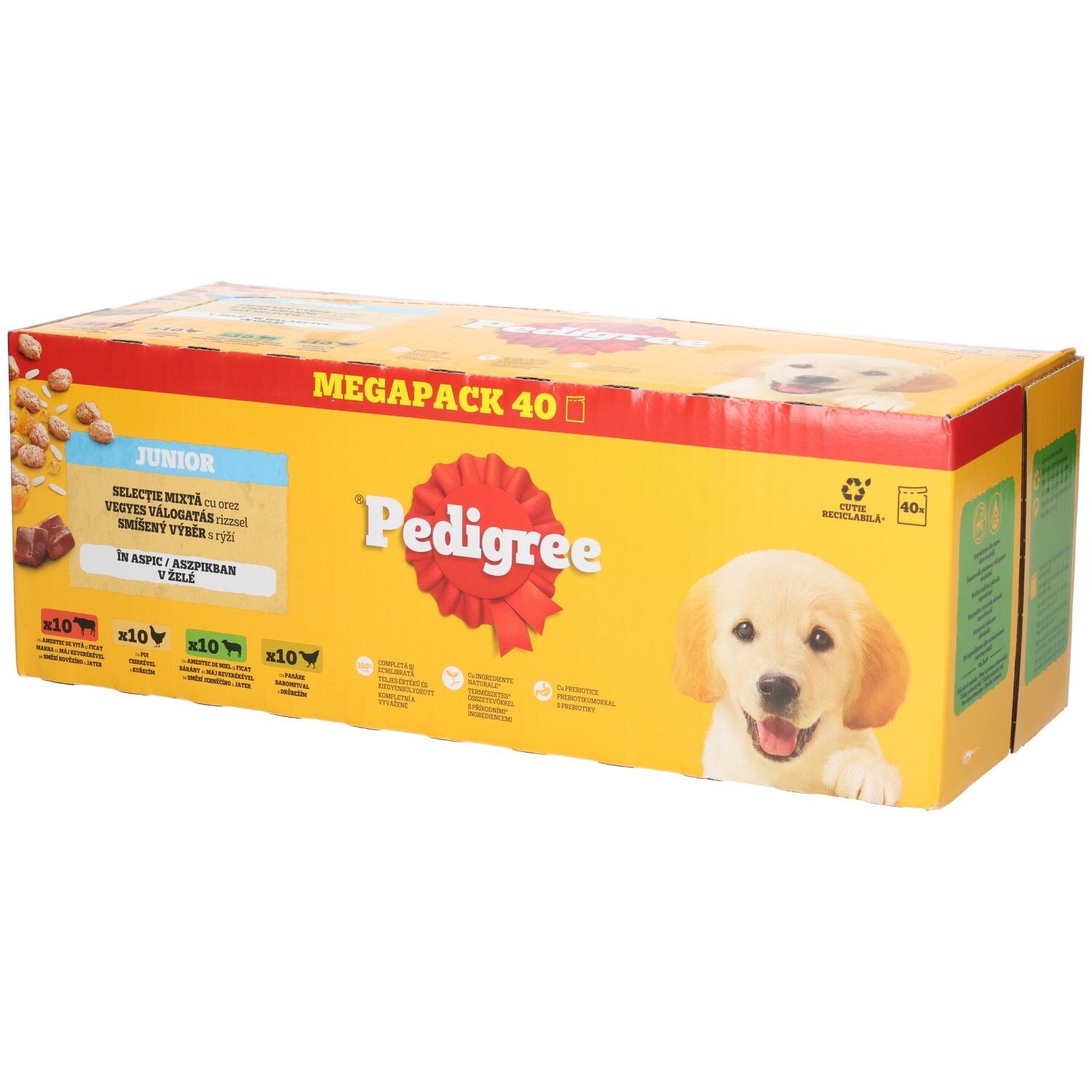 Pedigree Junior Megapack 40 nourriture pour chien.