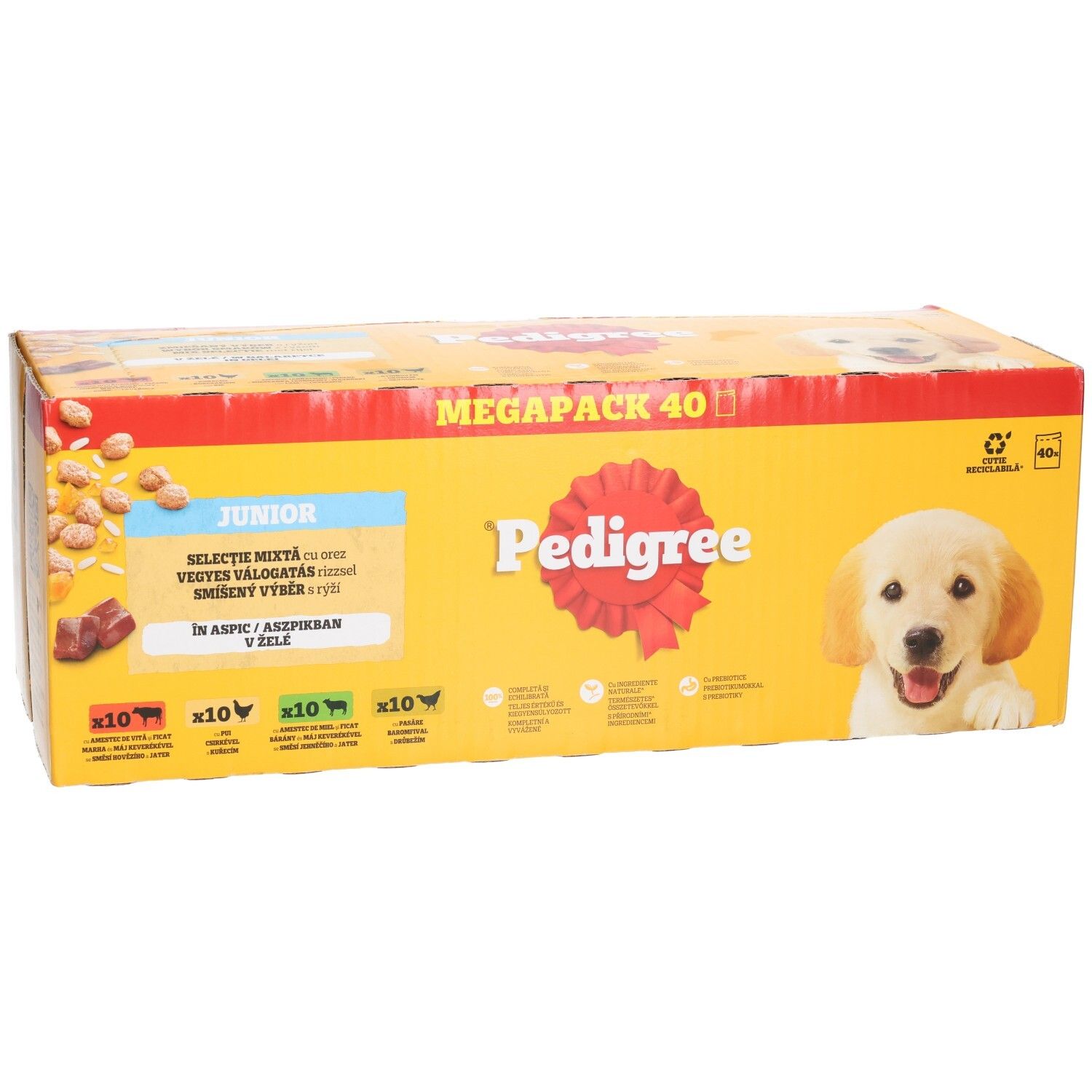Pedigree Junior Megapack 40 nourriture pour chien.