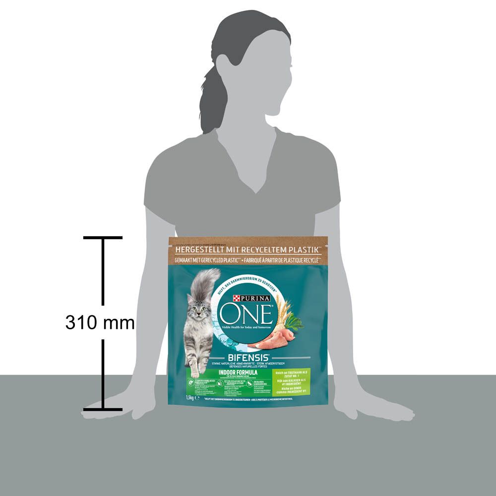 Purina ONE Bifensis Indoor Formula nourriture pour chat à la dinde, sac de 1,5 kg.