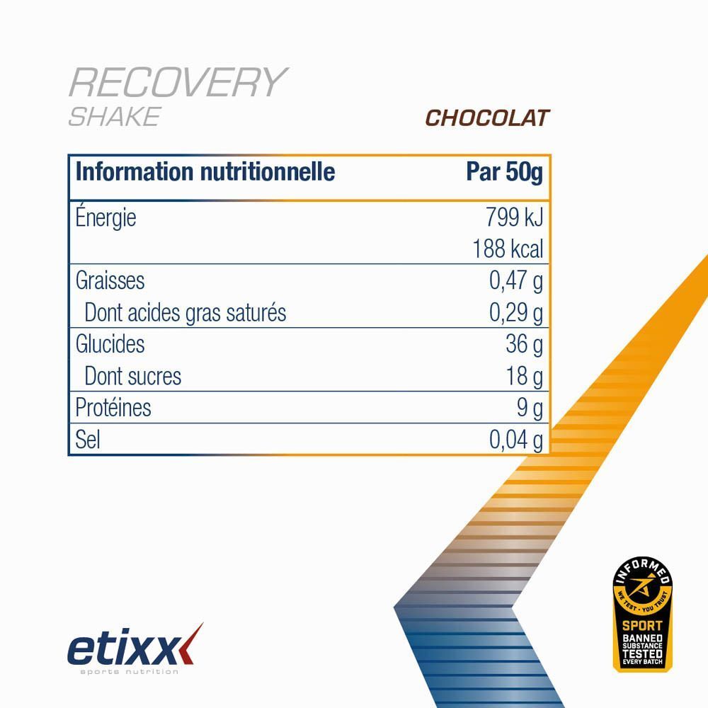 Un homme buvant un Etixx Recovery Shake.