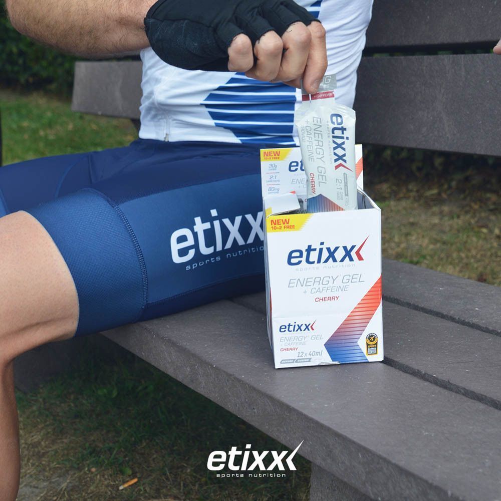 Présentoir d'Etixx Energy Gel Caféine-Cerise, 12x40ml.