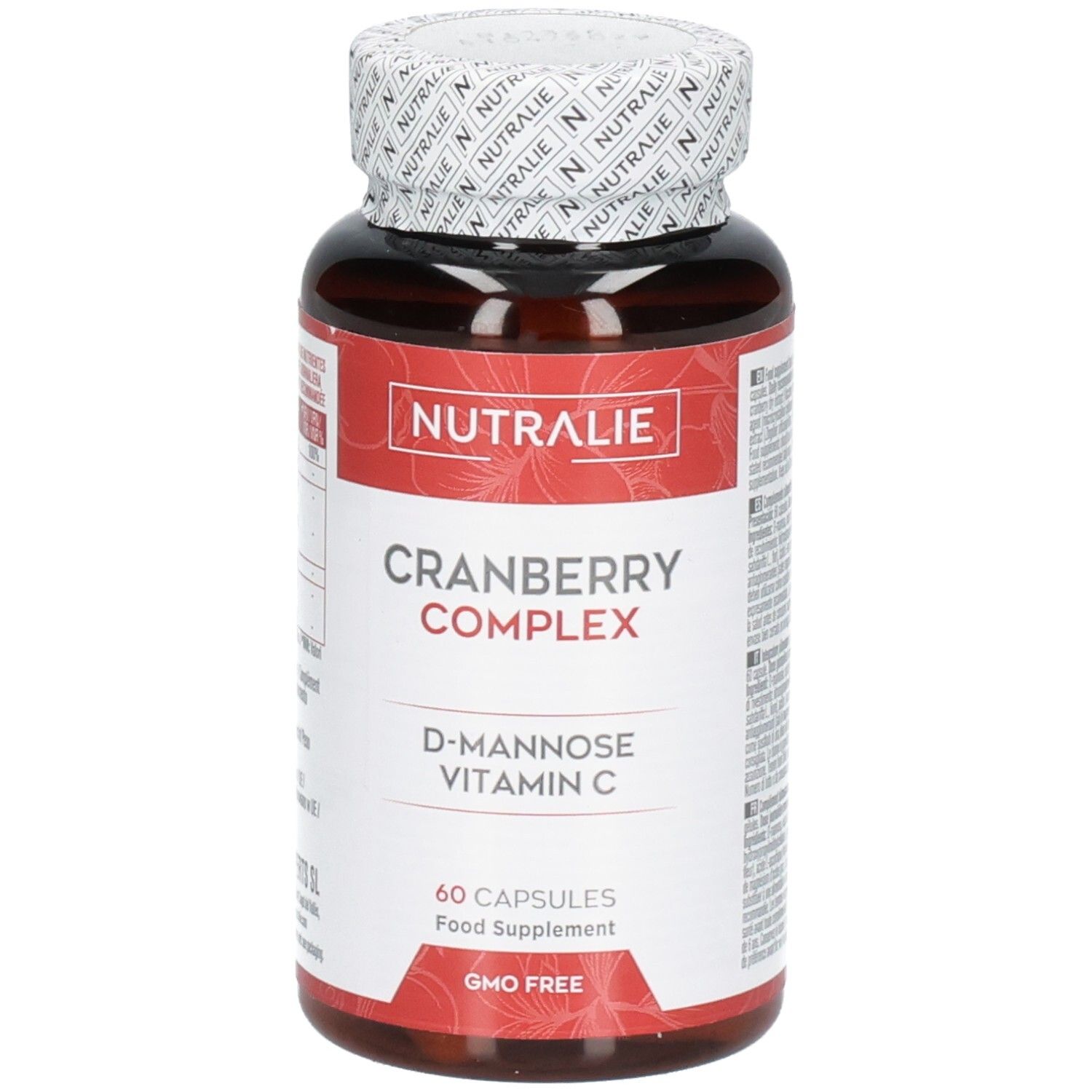 Gélules Nutralie Cranberry Complex avec D-Mannose et Vitamine C, 60 gélules.