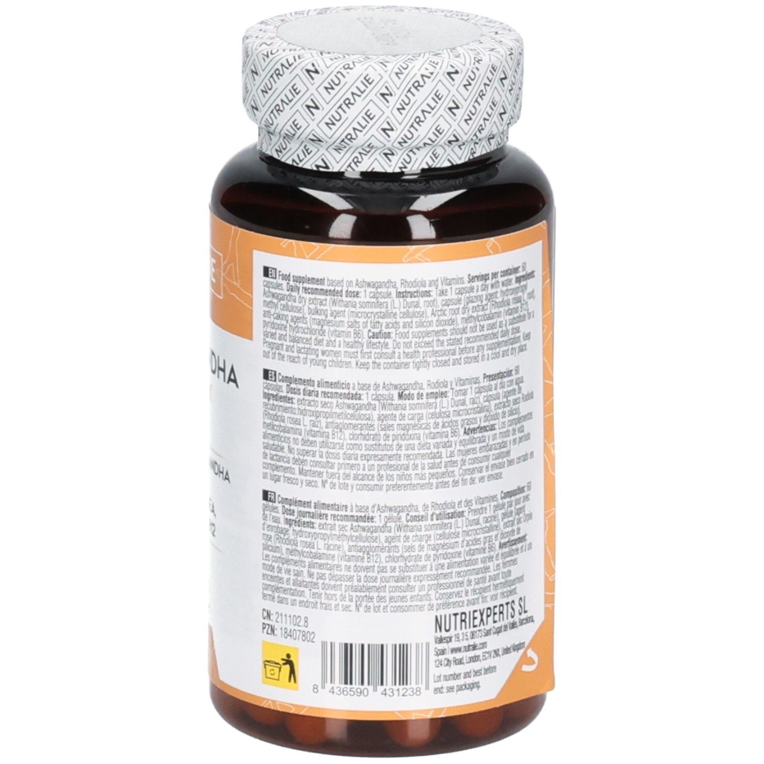 Nutralie Ashwagandha Complex KSM-66: KSM-66 est un leader de l'industrie en recherche et études cliniques.
