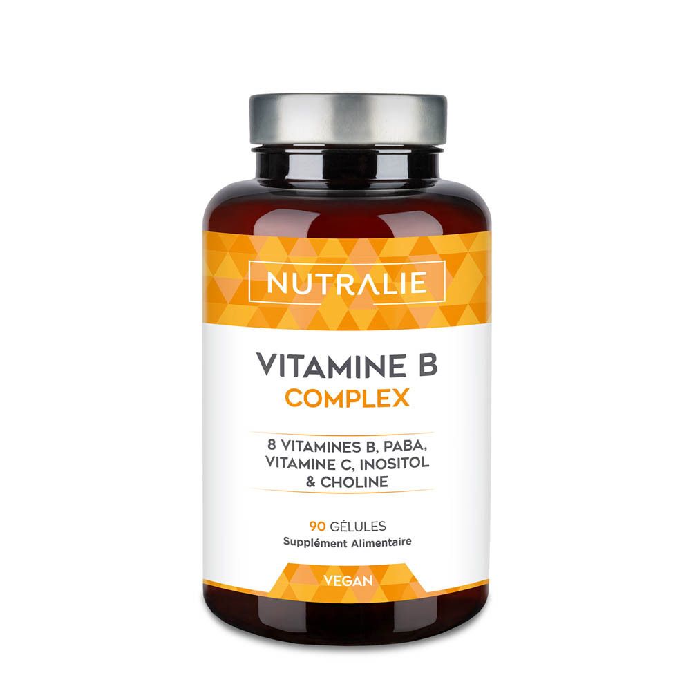 Nutralie Vitamine B Complex bouteille, 90 gélules.