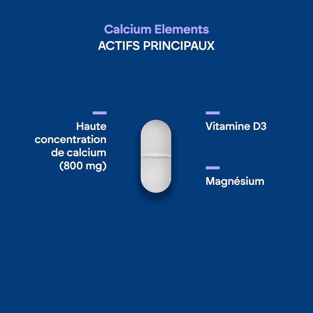 Bouteille Nutralie Calcium 800 mg, avec le slogan "Vivre en mouvement, c'est se sentir bien".
