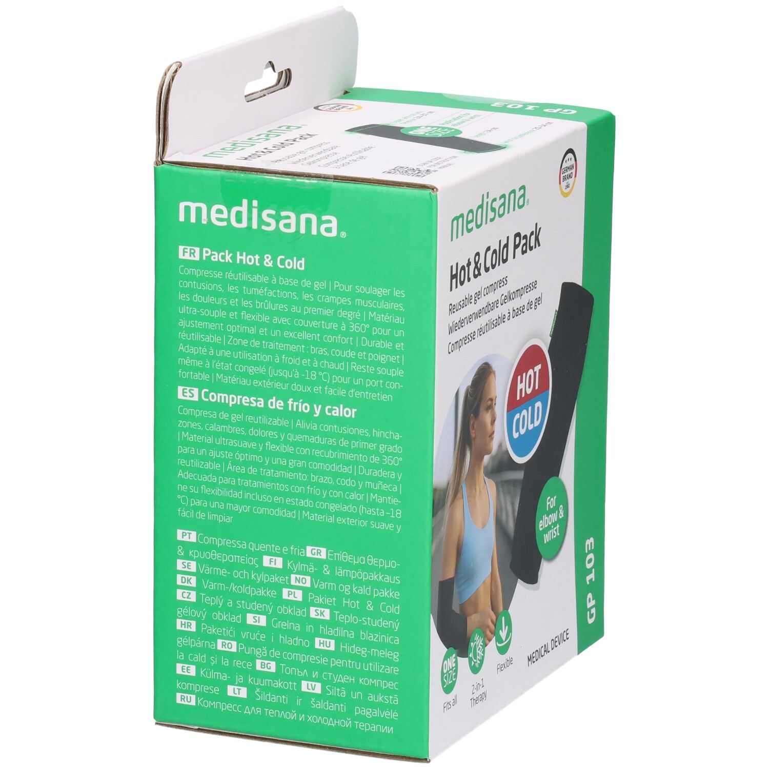 Medisana Hot & Cold Pack GP 103 pour coude et poignet. Compresse réutilisable à base de gel.