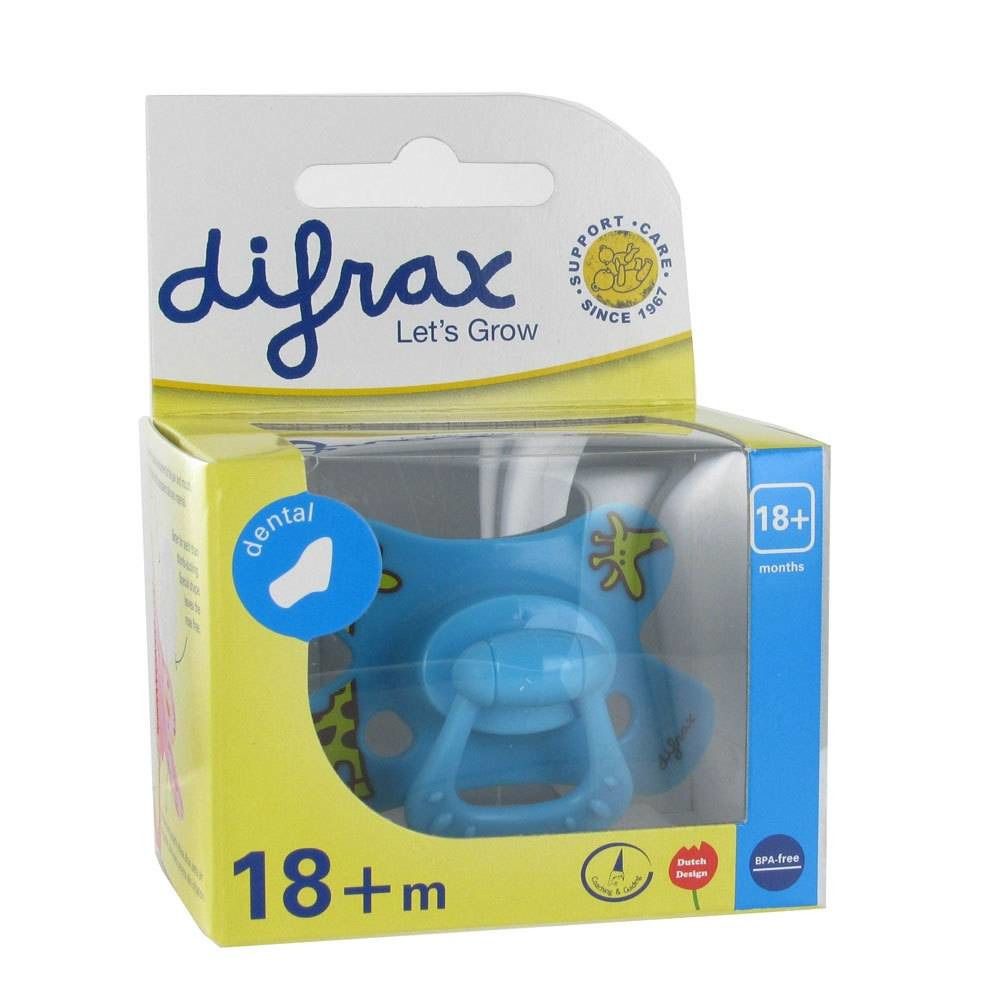 Difrax Sucette Dentaire Extra Résistante Rmplie +18M Girafe