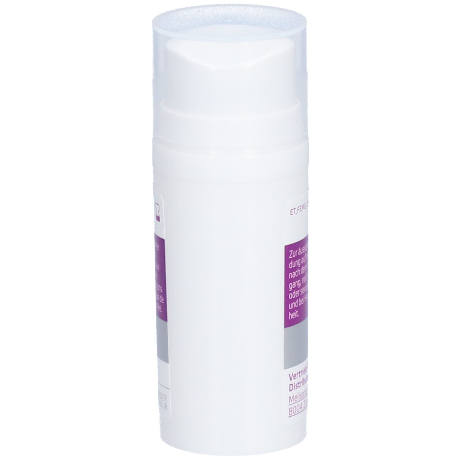 Distributeur blanc avec étiquette FEMAVIVA. Contient de l'acide lactique, de l'hyaluron et du D-mannose. Gel pour la zone intime externe.