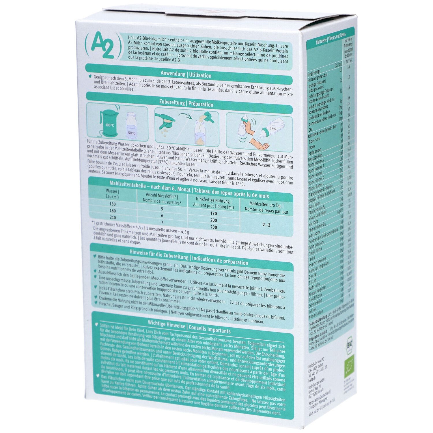 Holle Bio Lait de Suite 2