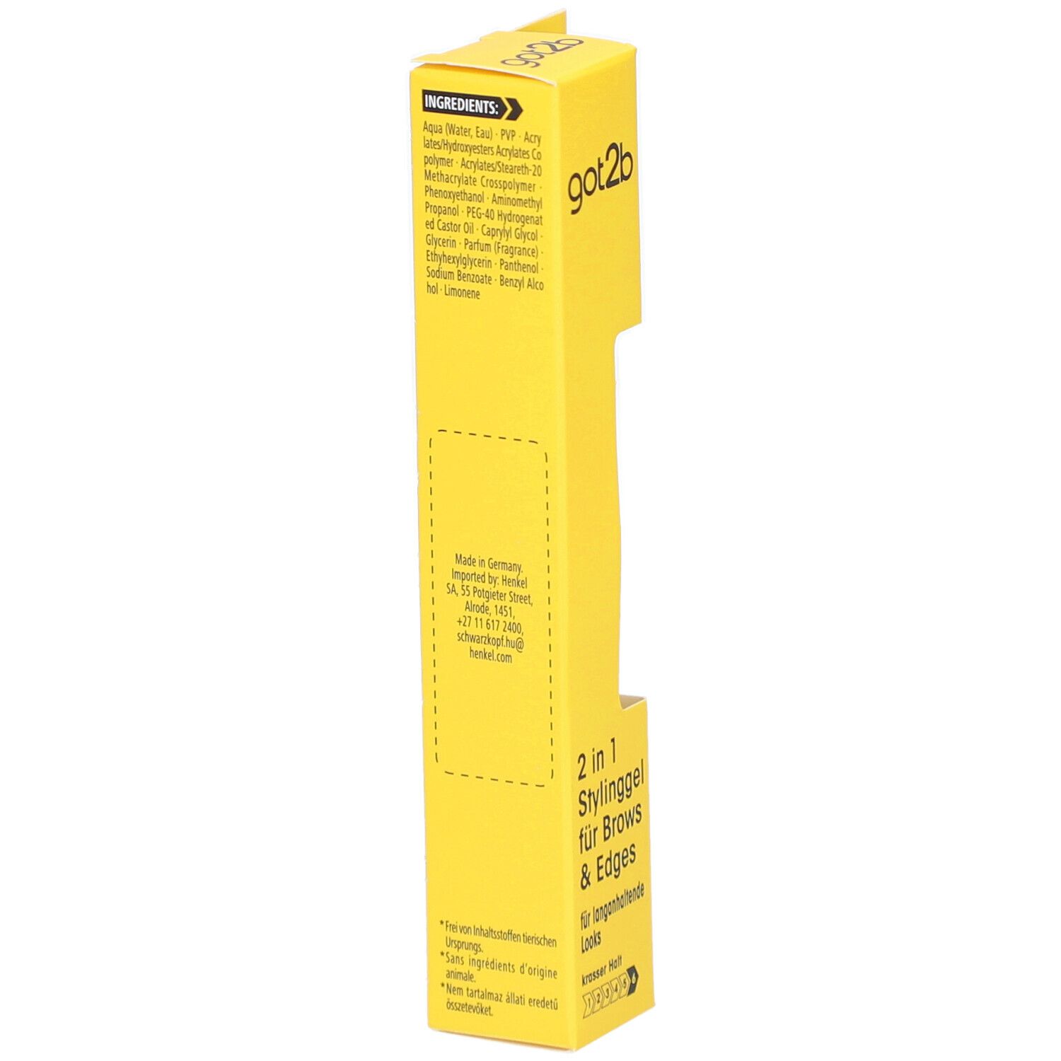 got2b Gel fixateur teinté pour Sourcils et bords Noir