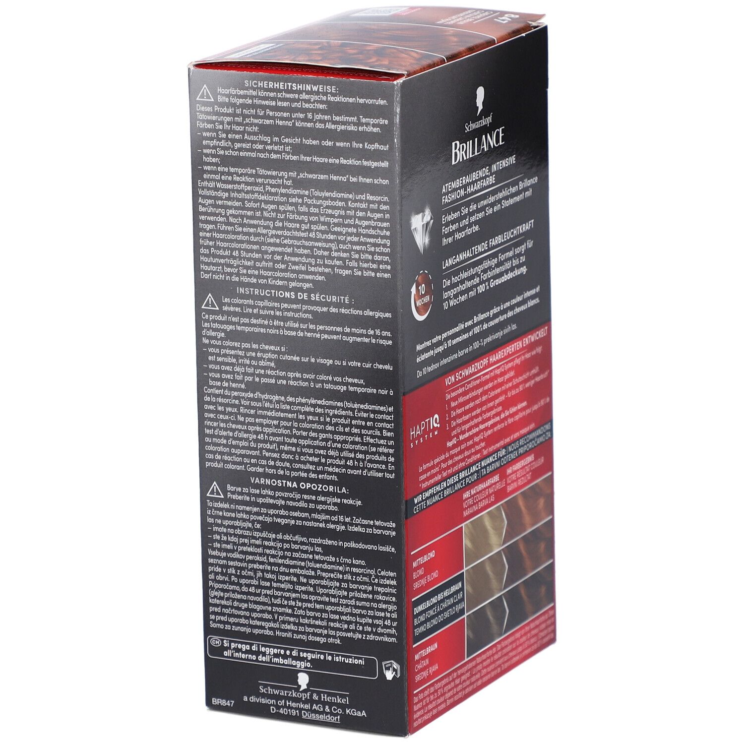 Schwarzkopf Brillance Coloration 847 caramel brun