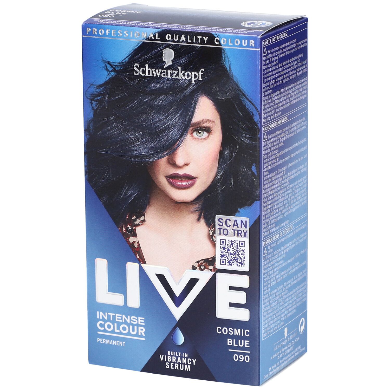 Schwarzkopf LIVE Coloration permanente 090 Cosmic Blue