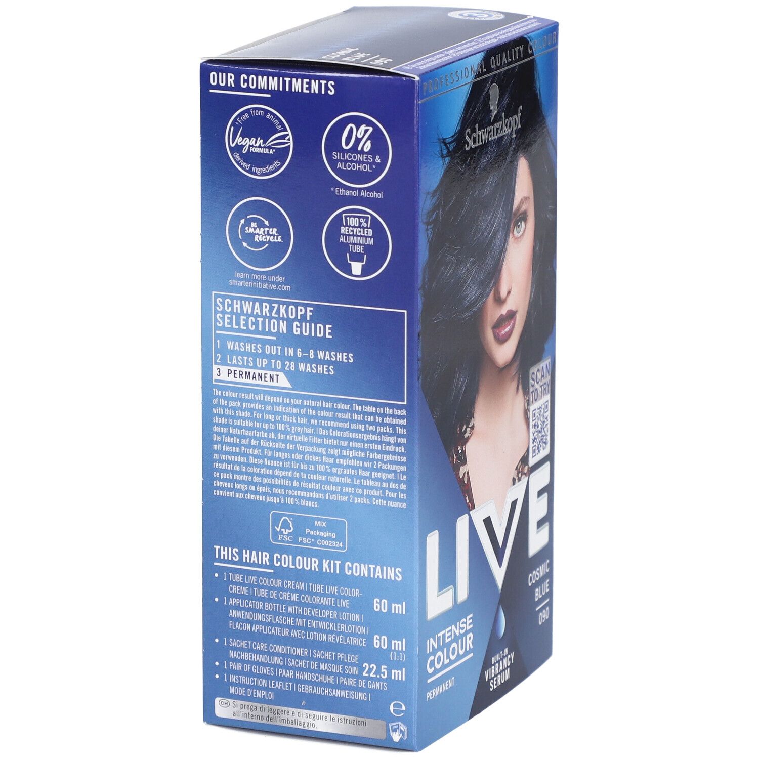 Schwarzkopf LIVE Coloration permanente 090 Cosmic Blue