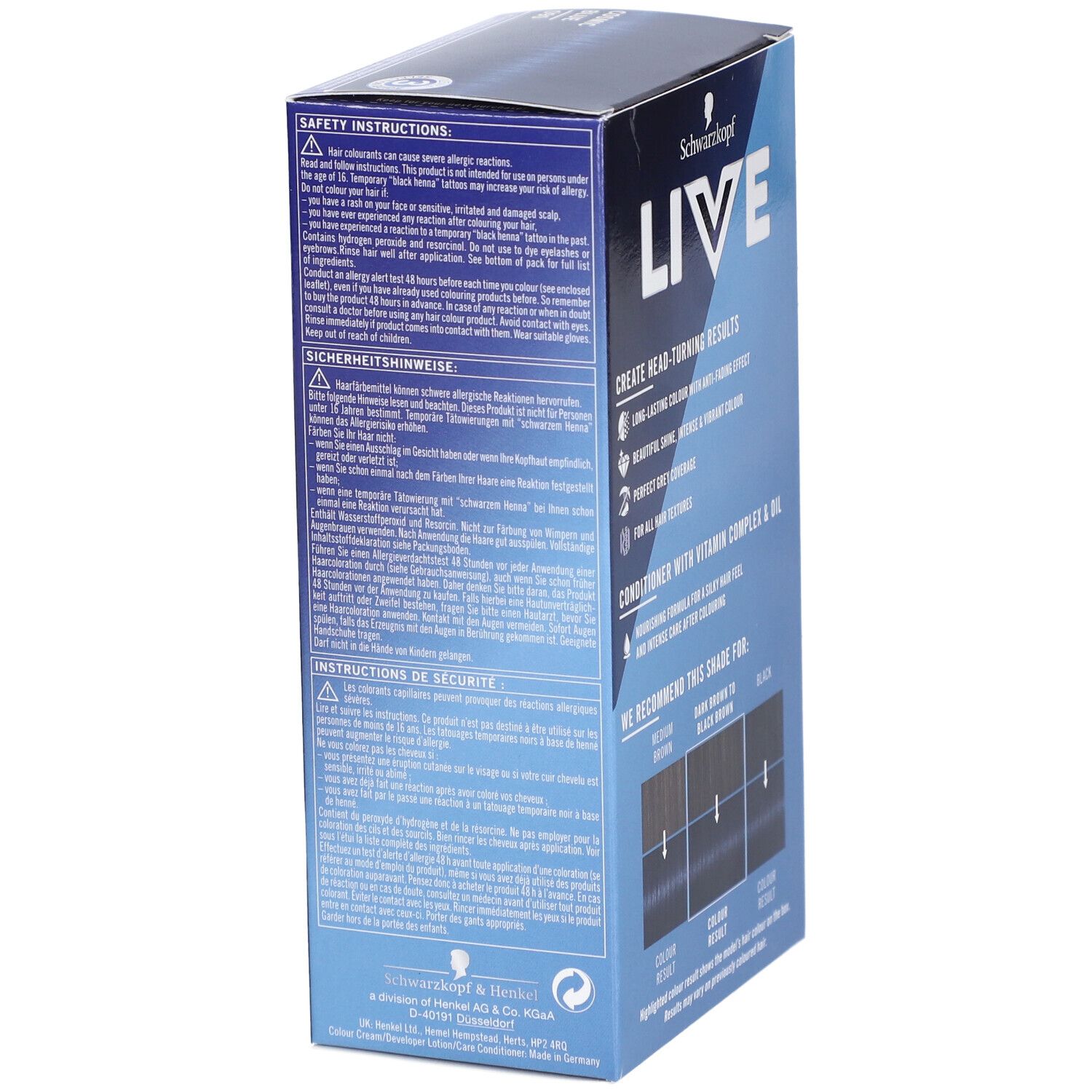 Schwarzkopf LIVE Coloration permanente 090 Cosmic Blue