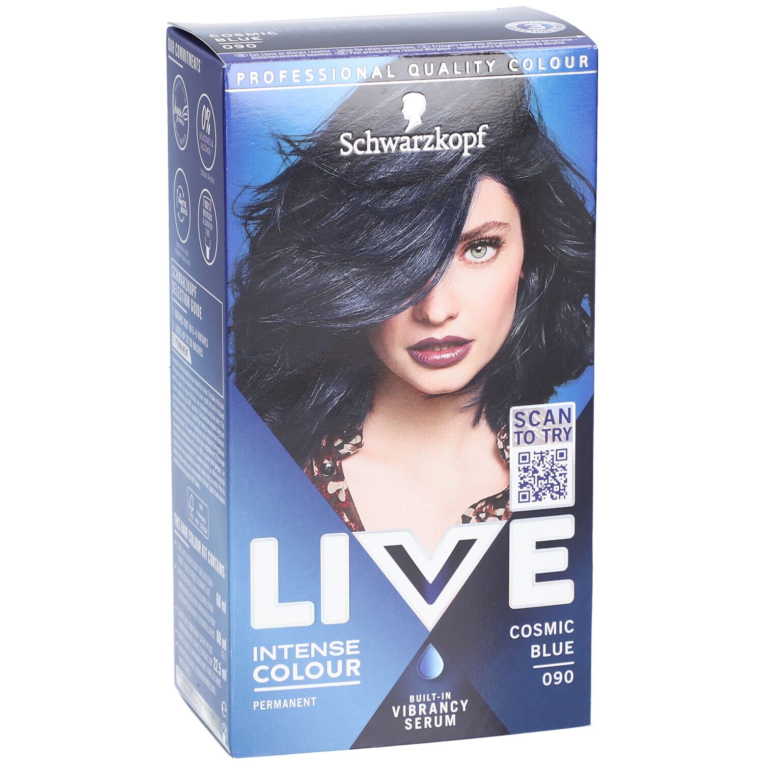 Schwarzkopf LIVE Coloration permanente 090 Cosmic Blue