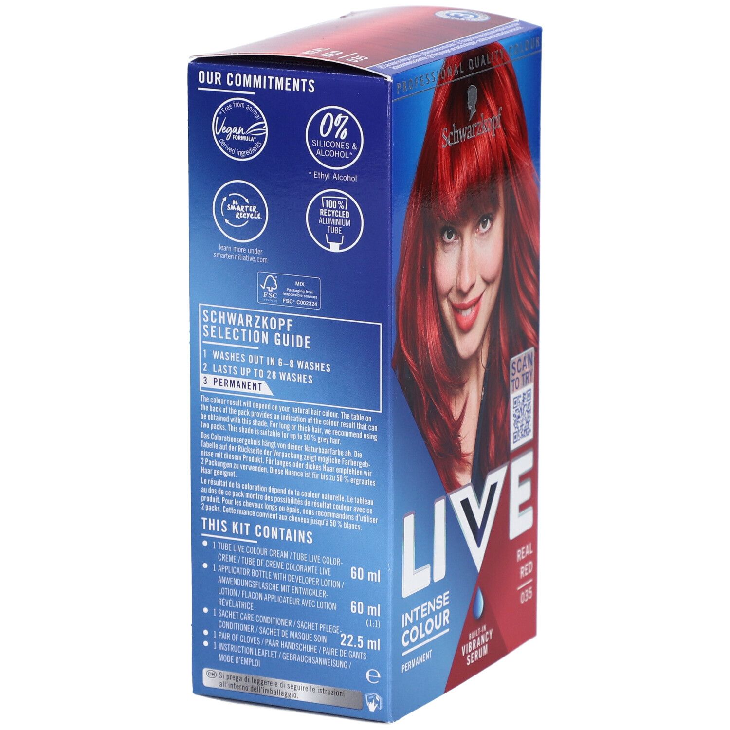 Schwarzkopf LIVE coloration permanente 035 real red