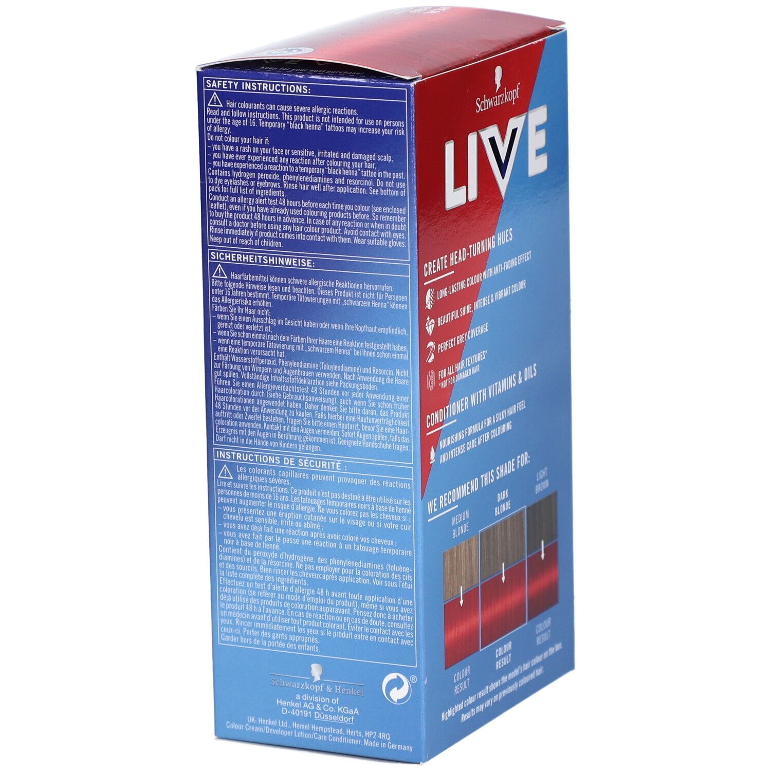 Schwarzkopf LIVE coloration permanente 035 real red