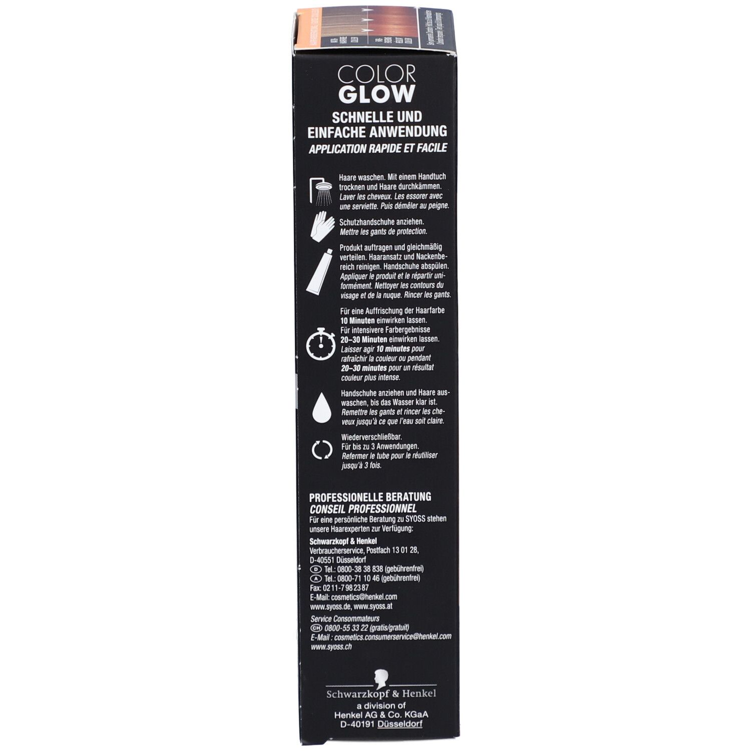 SYOSS ColorGLOW coloration soin ton sur ton cuivre éclat intense