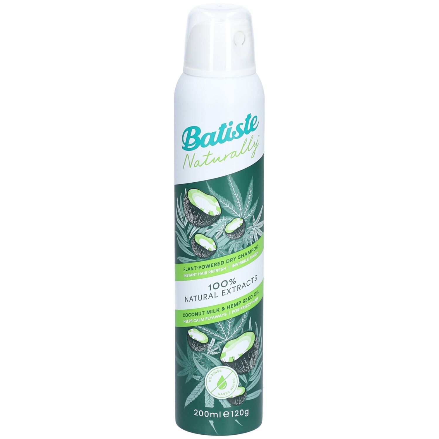 BATISTE Naturally Shampooing Sec - Lait de Coco et Huile de Chanvre