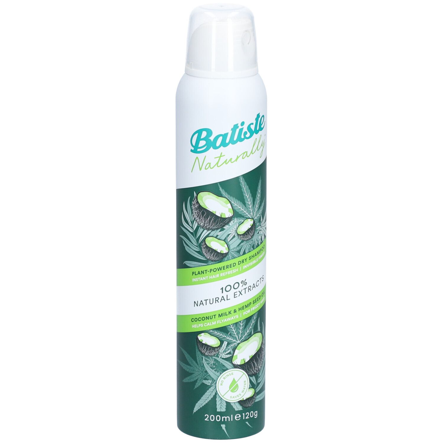 BATISTE Naturally Shampooing Sec - Lait de Coco et Huile de Chanvre