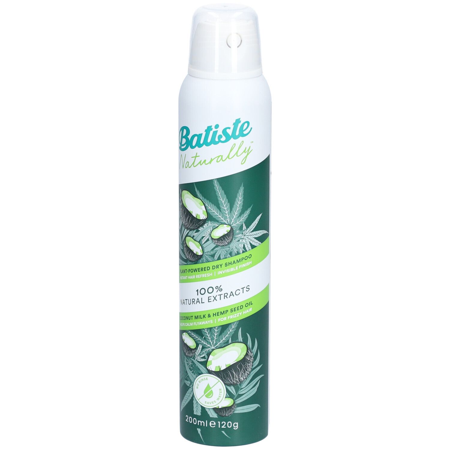 BATISTE Naturally Shampooing Sec - Lait de Coco et Huile de Chanvre