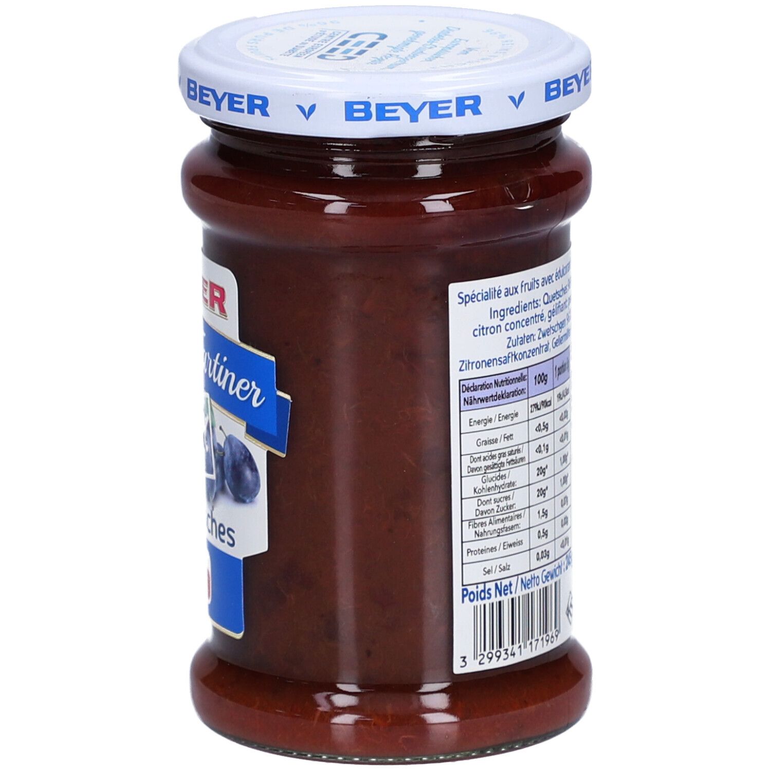 BEYER Fruits à Tartiner 96% de Quetsches