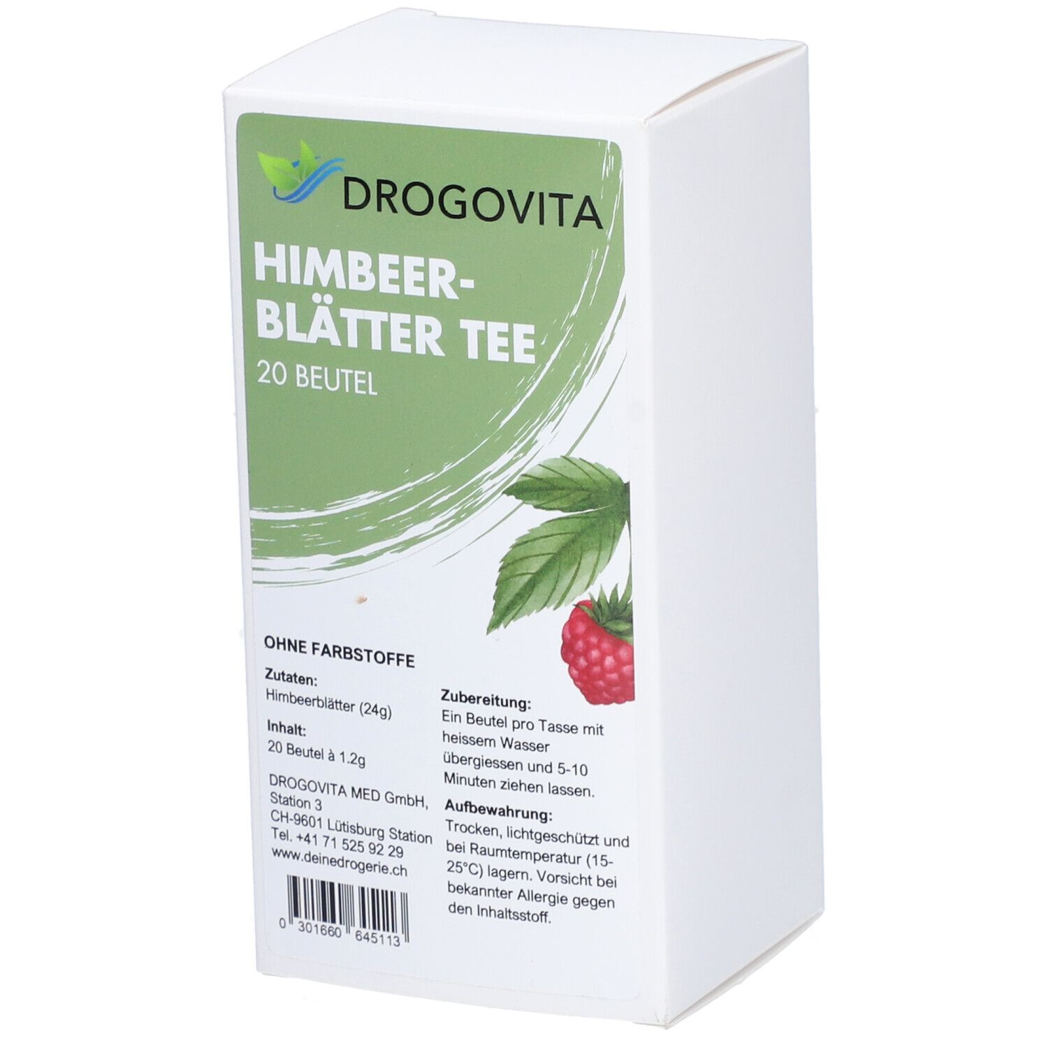 Drogovita Tisane de feuilles de framboisier