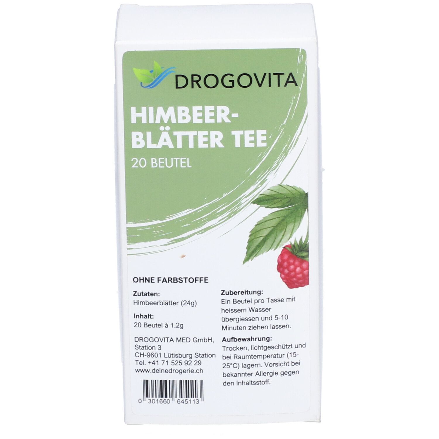 Drogovita Tisane de feuilles de framboisier