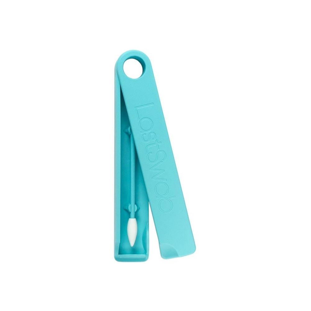 LastObject coton-tige maquillage réutilisable avec étui turquoise