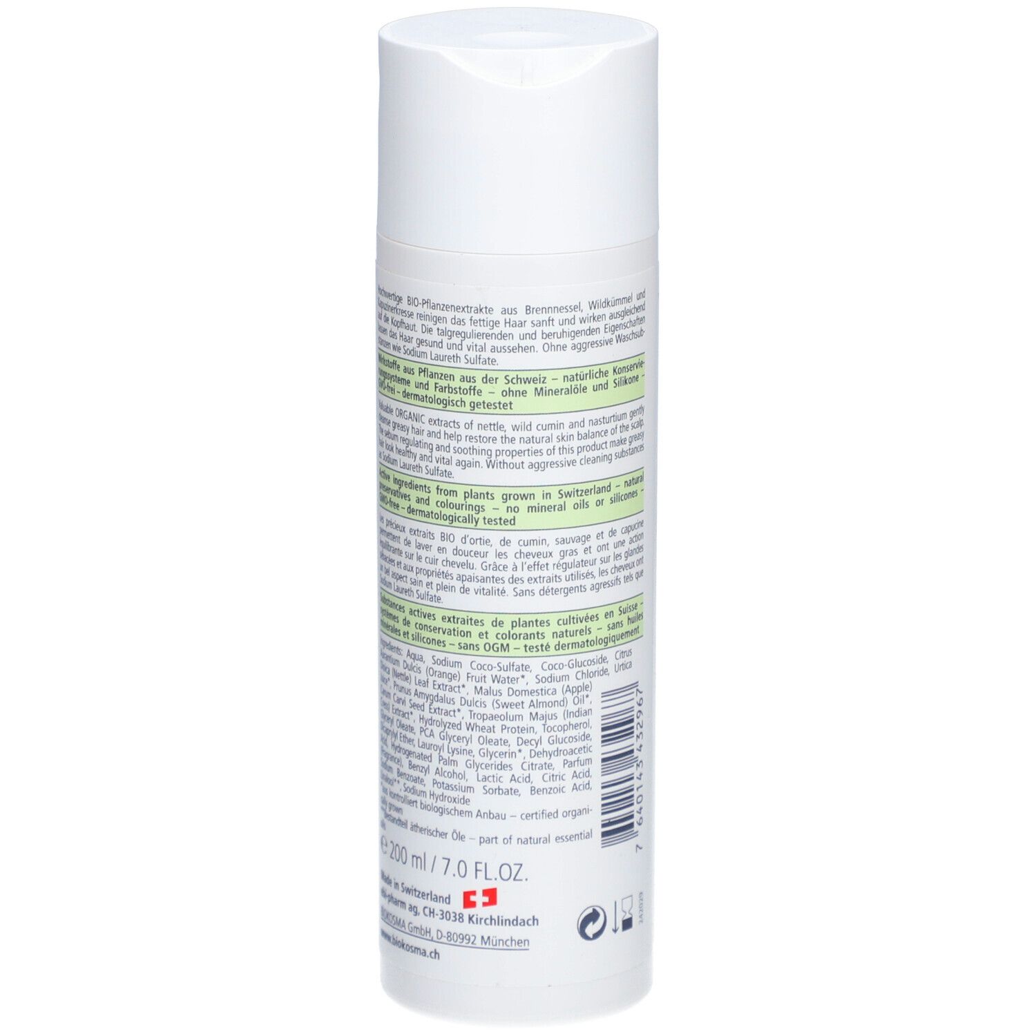 BIOKOSMA Shampoing balance ortie