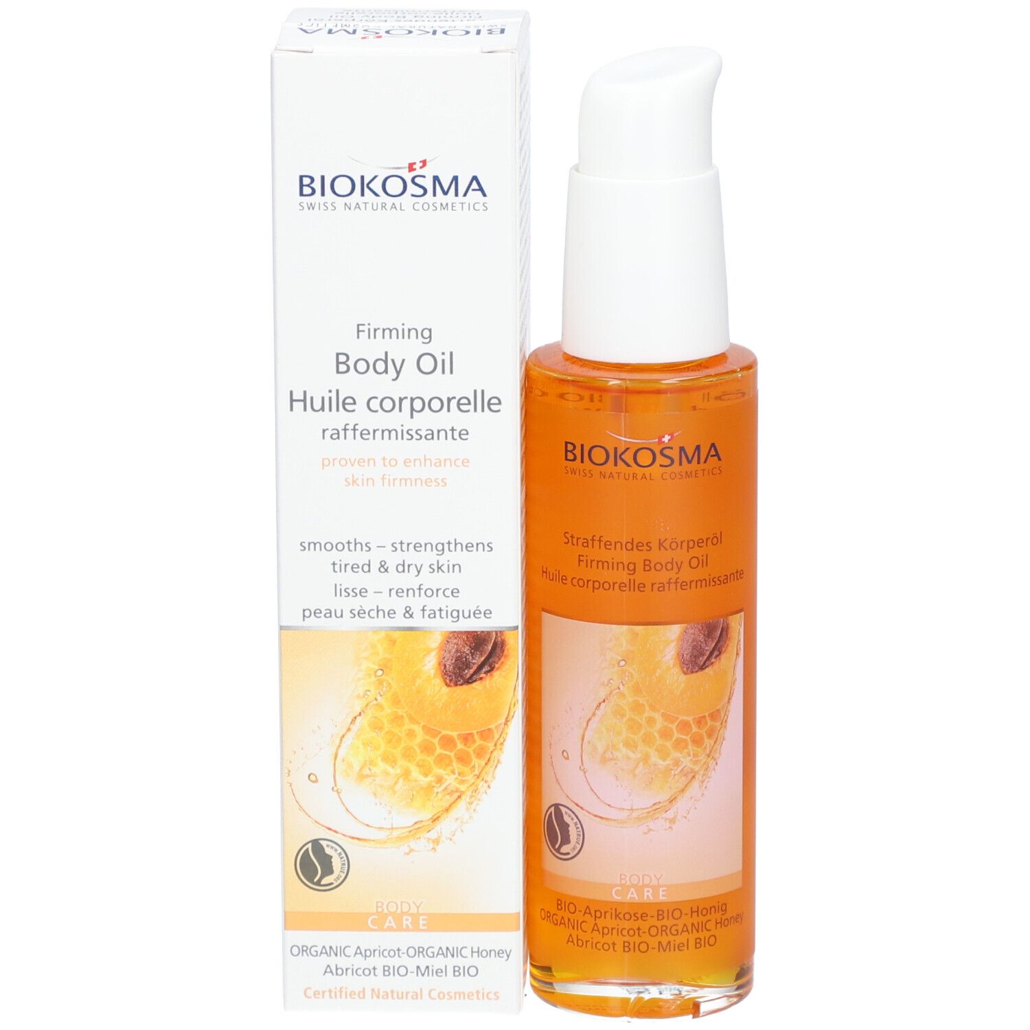 BIOKOSMA Body Care - Huile corporelle raffermissante - Abricot bio & Miel bio