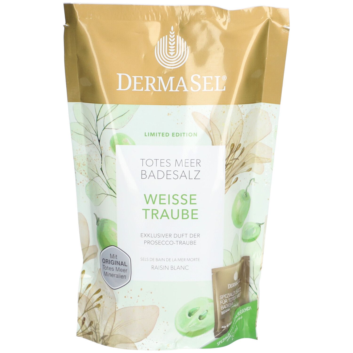 DERMASEL® Sels de bain de la Mer Morte Raisin Blanc