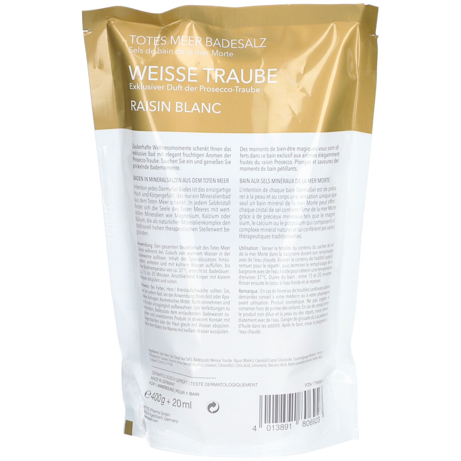 DERMASEL® Sels de bain de la Mer Morte Raisin Blanc