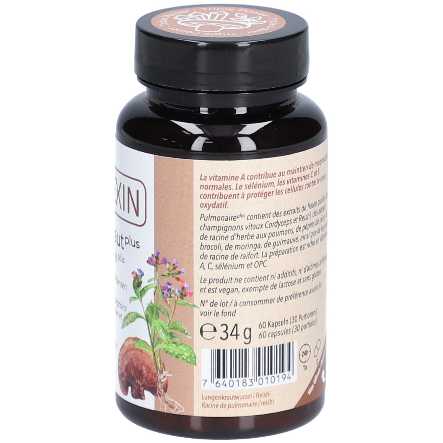 Nutrexin Lungenkraut plus complément végétal avec sélénium et vitamines