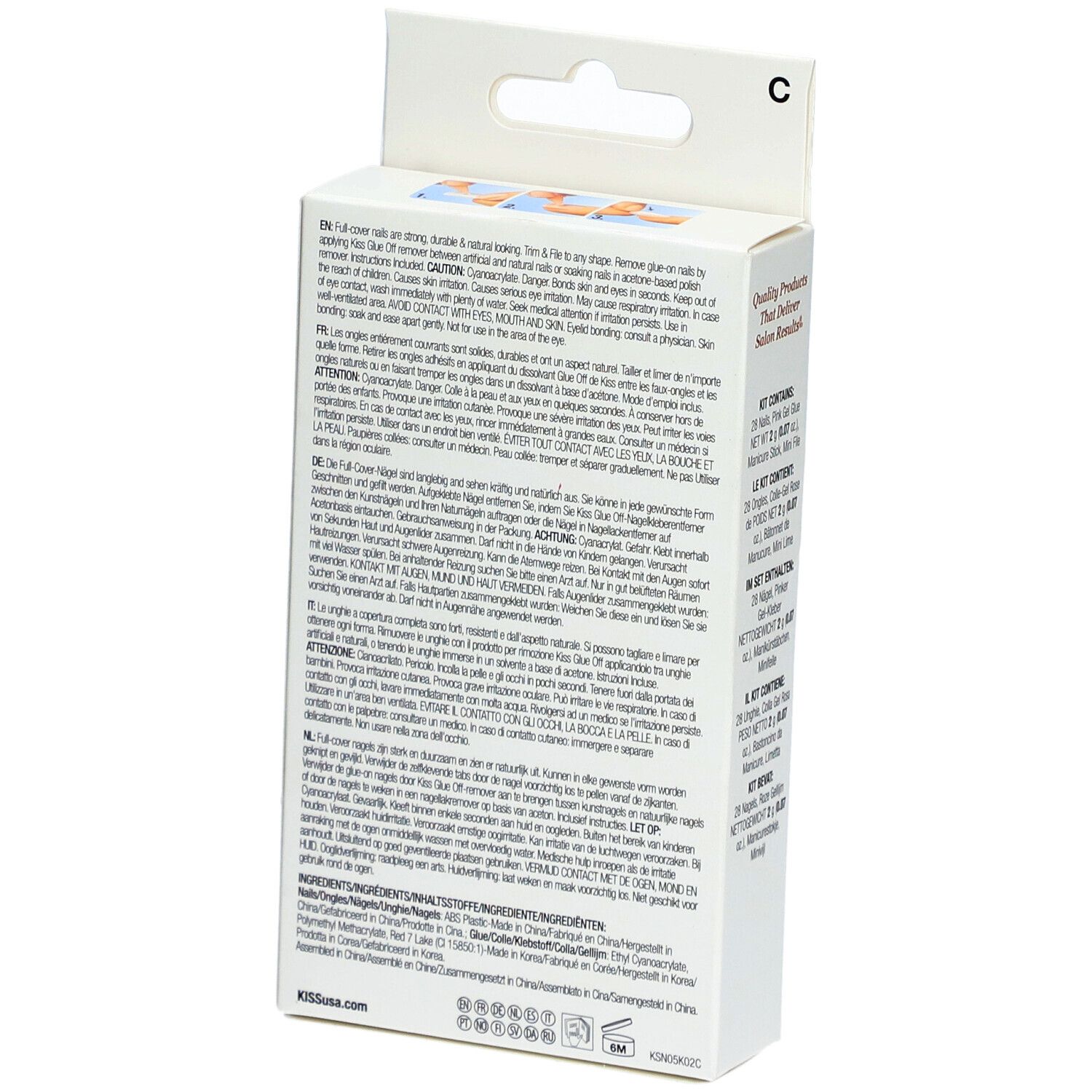 KISS Salon Natural Kit Faux-Ongles Break Even