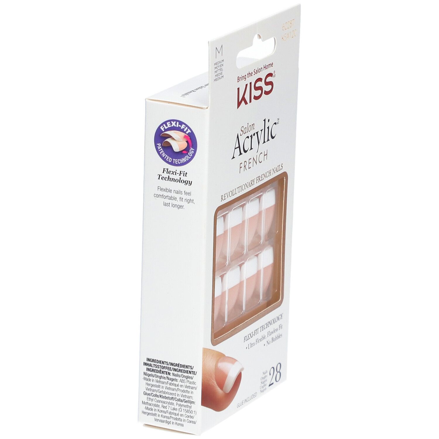 KISS Salon Acrylic Kit Faux-Ongles Salon Acrylic French Nails
