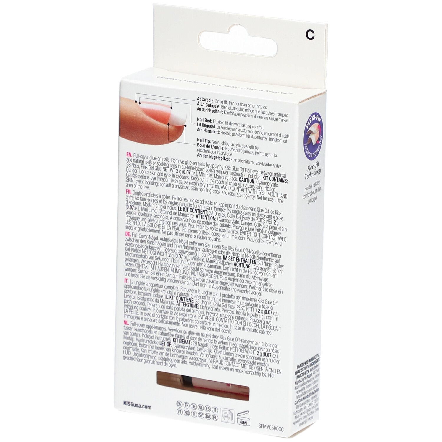 KISS Salon Acrylic Kit Faux-Ongles Salon Acrylic French Nails