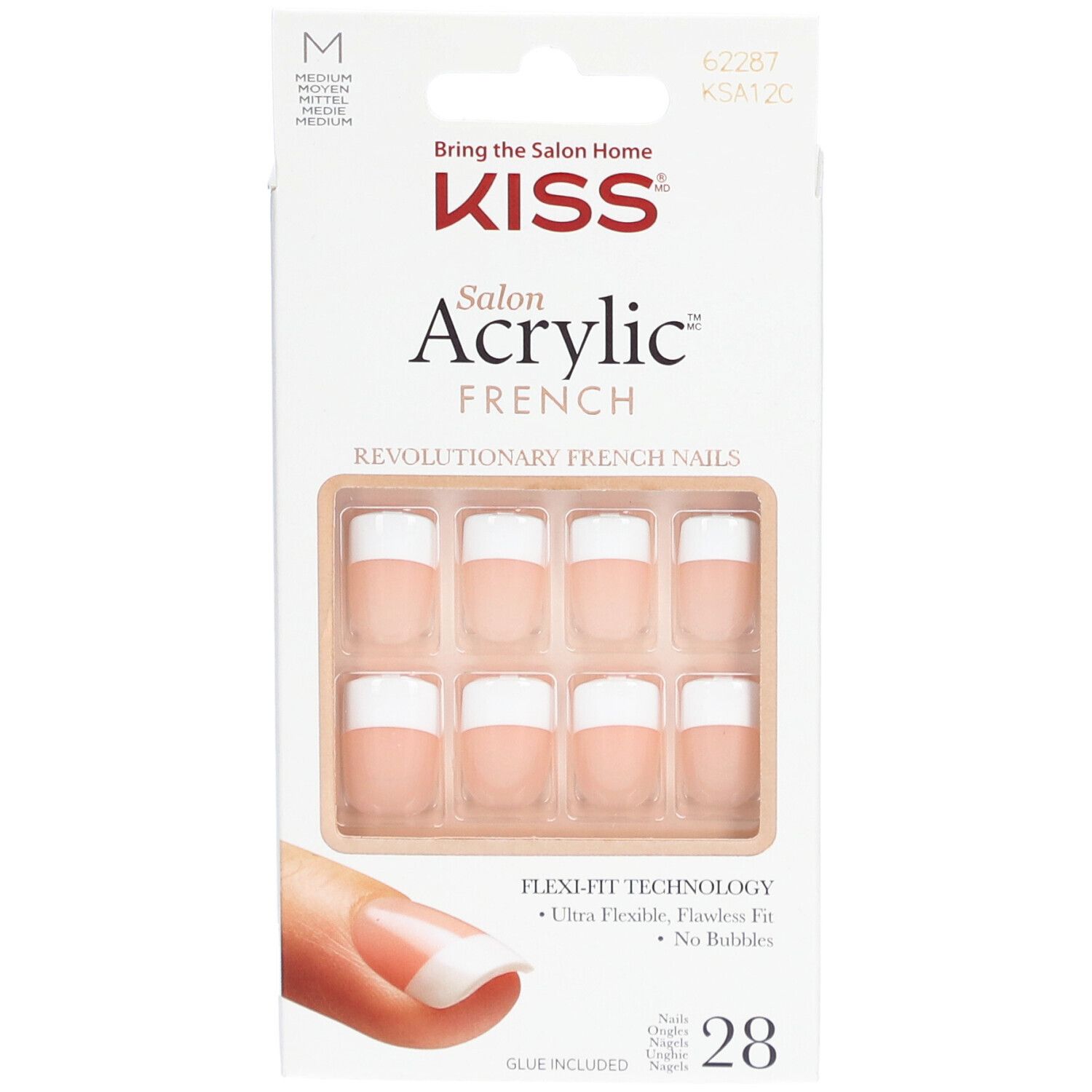 KISS Salon Acrylic Kit Faux-Ongles Salon Acrylic French Nails