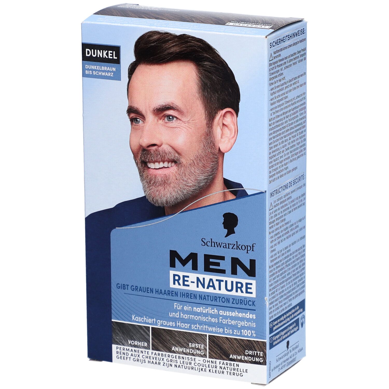 Schwarzkopf Re-Nature coloration homme brun foncé à noir