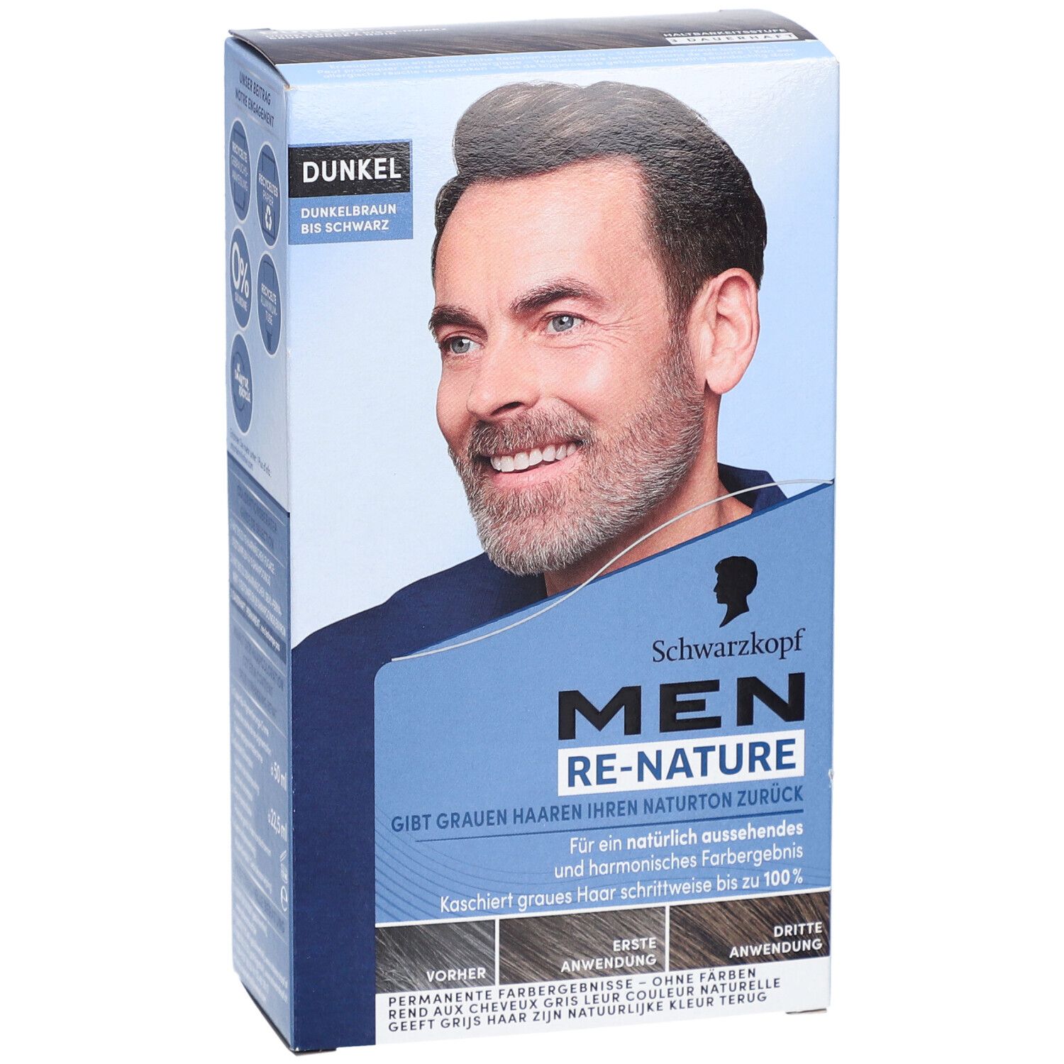 Schwarzkopf Re-Nature coloration homme brun foncé à noir